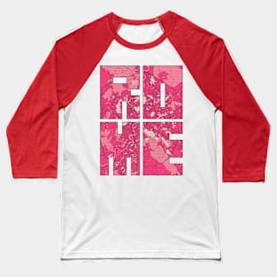 Rome, Italy City Map Typography - Blossom Baseball T-Shirt